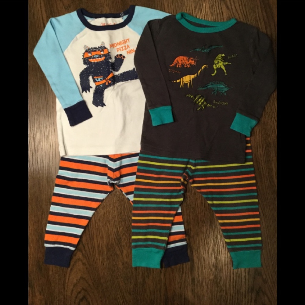 Pair of Boy Cat & Jack 18 month pajamas.